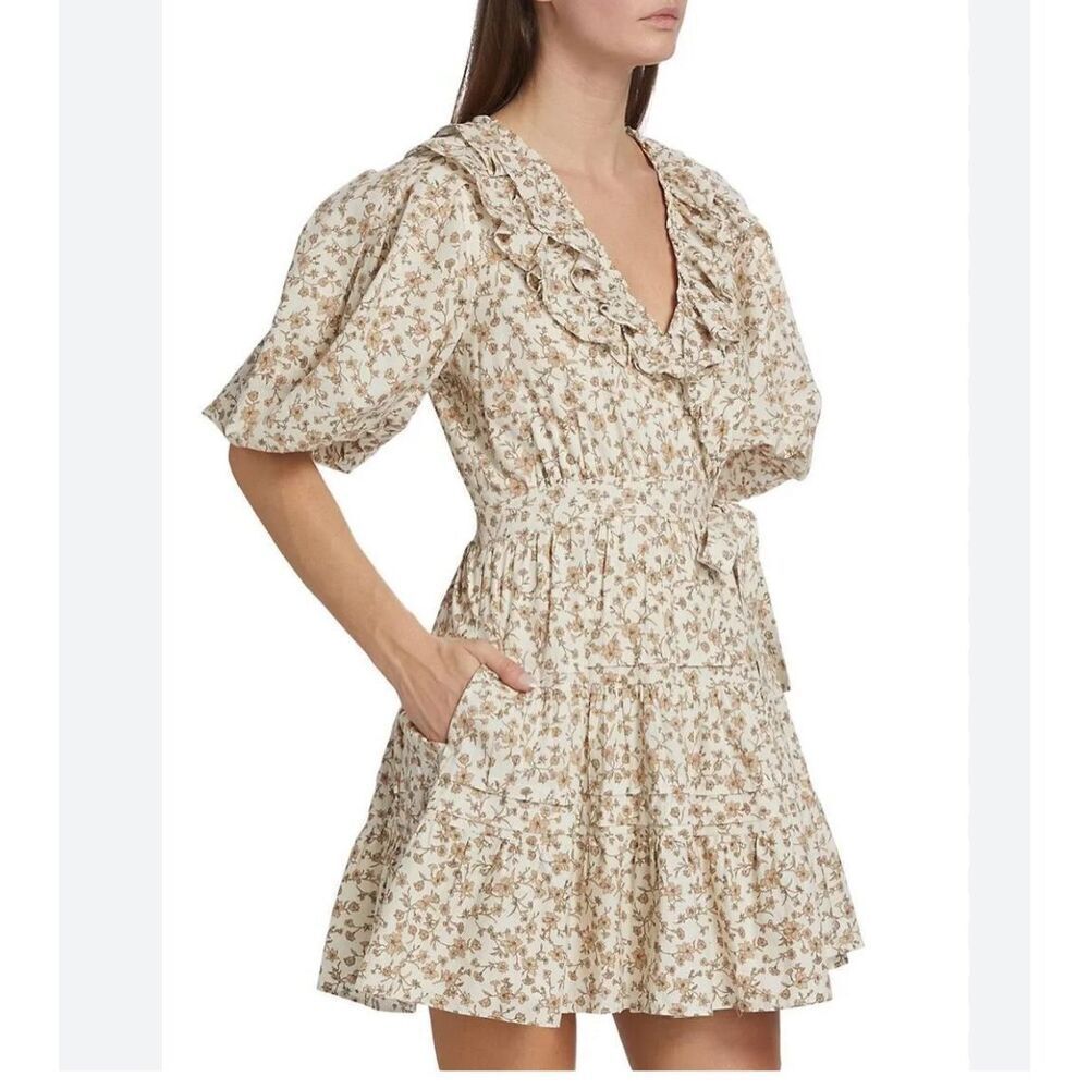 En Saison Women's Gianna Mini Dress in floral-printed cotton size S NWT$168